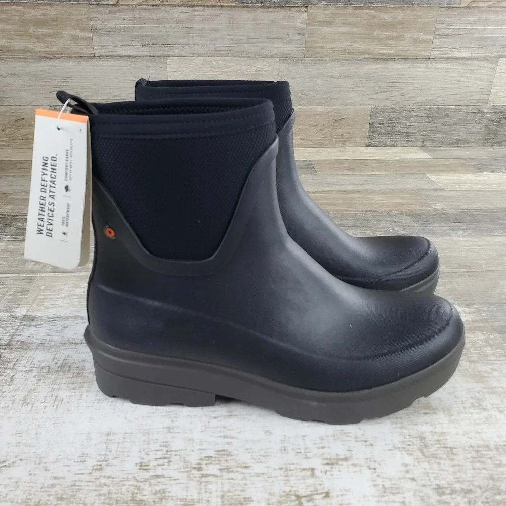 Bogs Hazel Womens Chelsea Boots Sz 9 M Comfort Black Air Mesh Lined Waterproof
